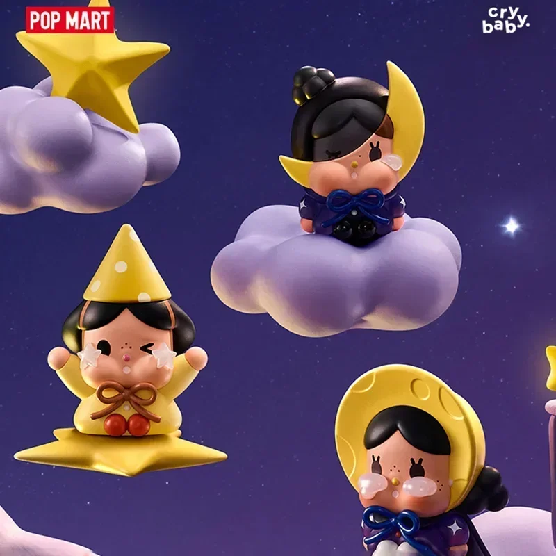 

POP MART CRYBABY Crying To The Moon - Мини-серия, оригинальные игрушки в закрытых коробках, аниме-фигурки, украшения, подарки на день рождения, куклы-сюрпризы
