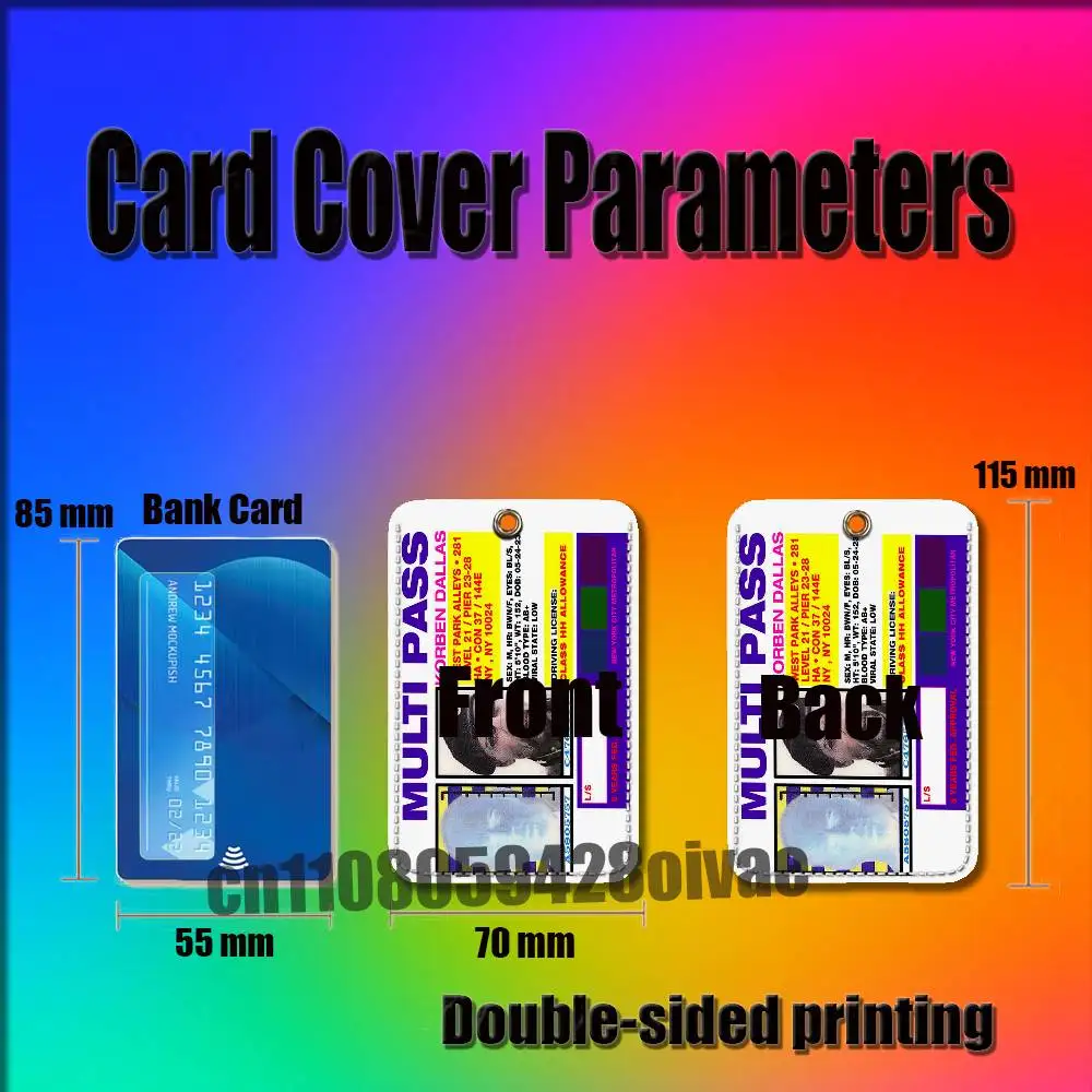 Leeloo Dallas Multipass Korben para Clips de Identificação, Cartões de Crédito, Bolsas, Cartões de Transporte, Capa Protetora, Decoração de Bolso, Chaveiro