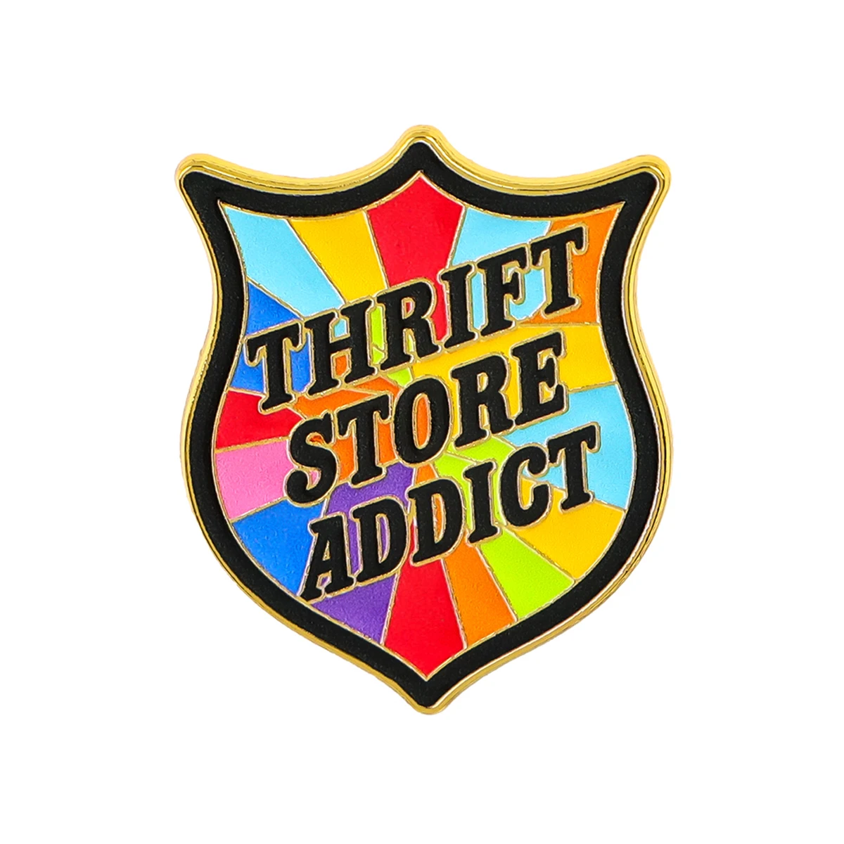 THRIFT STORE Enamel Pin Sarcastic Quotes Brooch Lapel Pins Badge on Backpack Clothing Accessories Fashion Jewelry Friends Gifts