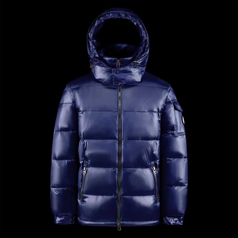 Plus size Men parkas Puffer Jackets Bubble Padded Clothes Solid Detachable Hat Warm Black Waterproof Jackets Man Down Coats