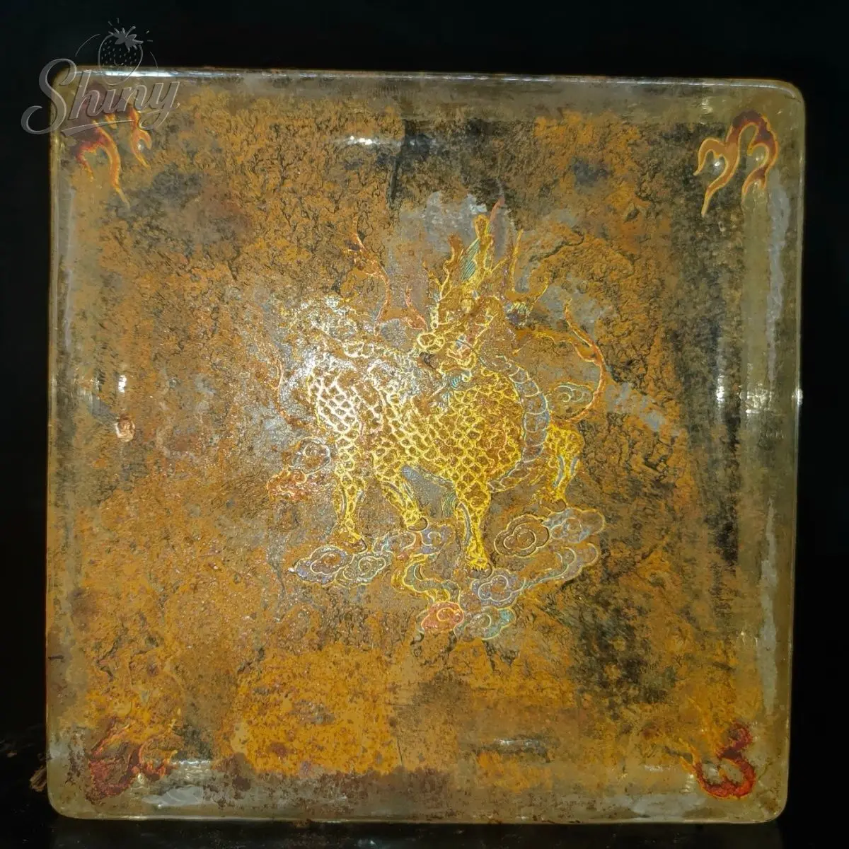 الصينية البوذية التبتية كريستال الطوب منحوتة الوحوش الميمونة ، كيلين ، تماثيل التنين منضدية ديكورات المنزل حلية