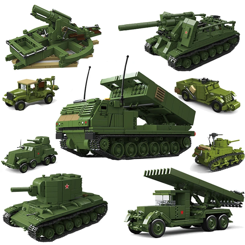 M270 MLRS Multiple Launch Rocket System Building Blocks Set, Modern Military Tracked Rocket Launcher Model, DIY Assemble Toy
