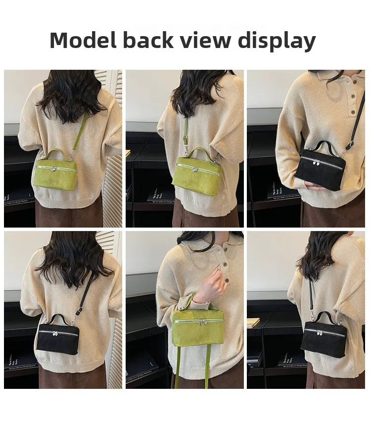 Trendige Damen-Handtasche, stilvolle Umhängetasche, Mini-Geldbörse, lässige Vintage-kleine quadratische Tasche für Ausflüge – Detail 11