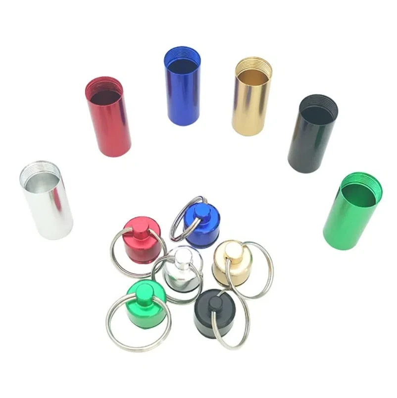 Mini Metal Toothpick Holders Seal Up Portable Tips Pill Cont