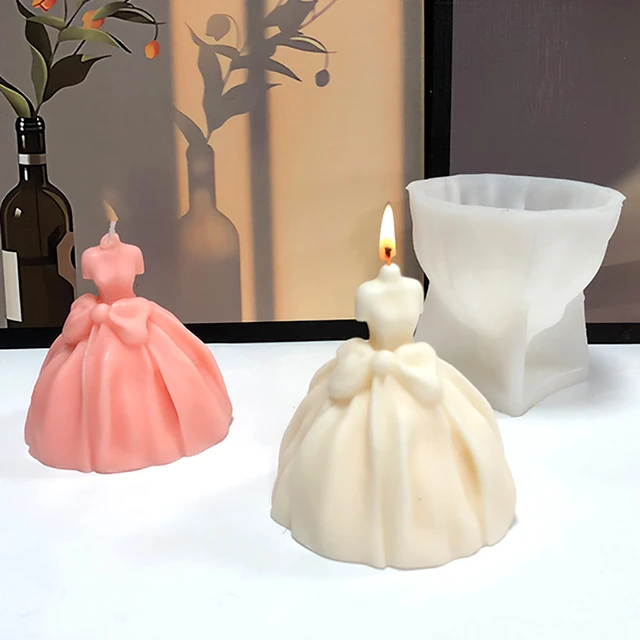 Wedding Ornament Silicone Candle Mold DIY Wedding Dress Making Plaster Epoxy Resin Chocolate Baking Molds Home Decor Craft Gifts AliExpress