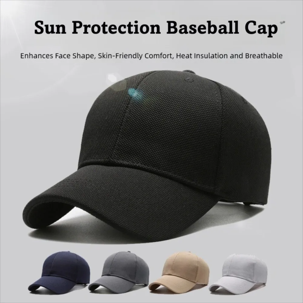 

Pineapple Cloth Simple Baseball Cap Men's Casual Fashionable Sunshade Hat Women's Duckbill Cap Large Head Cover