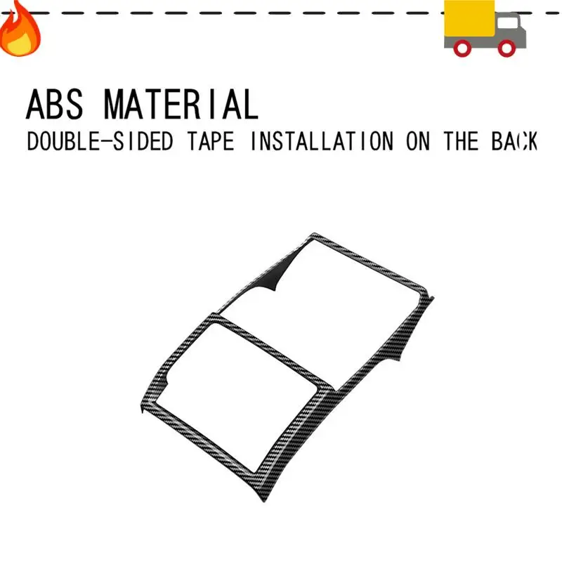 

Car Carbon Fiber Rear Air Condition Vent Outlet Frame Anti-Kick Panel Cover Trim Parts For Toyota Alphard 40 Series 2023+