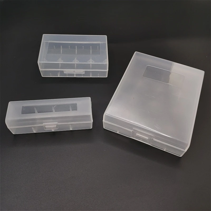 1PC Multi-size Plastic Matte White Battery Storage Box Transparent Protective Case for 18650/21700 Rechargeable Li-ion Batteries