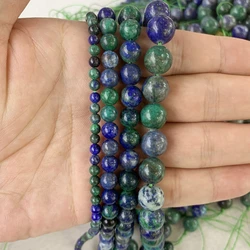 Perle di pietra naturale Mousse di agata turchese blu crisocolla Lapis 4-10mm gioielli con perline sciolte che fanno collana con bracciale con ciondoli fai da te