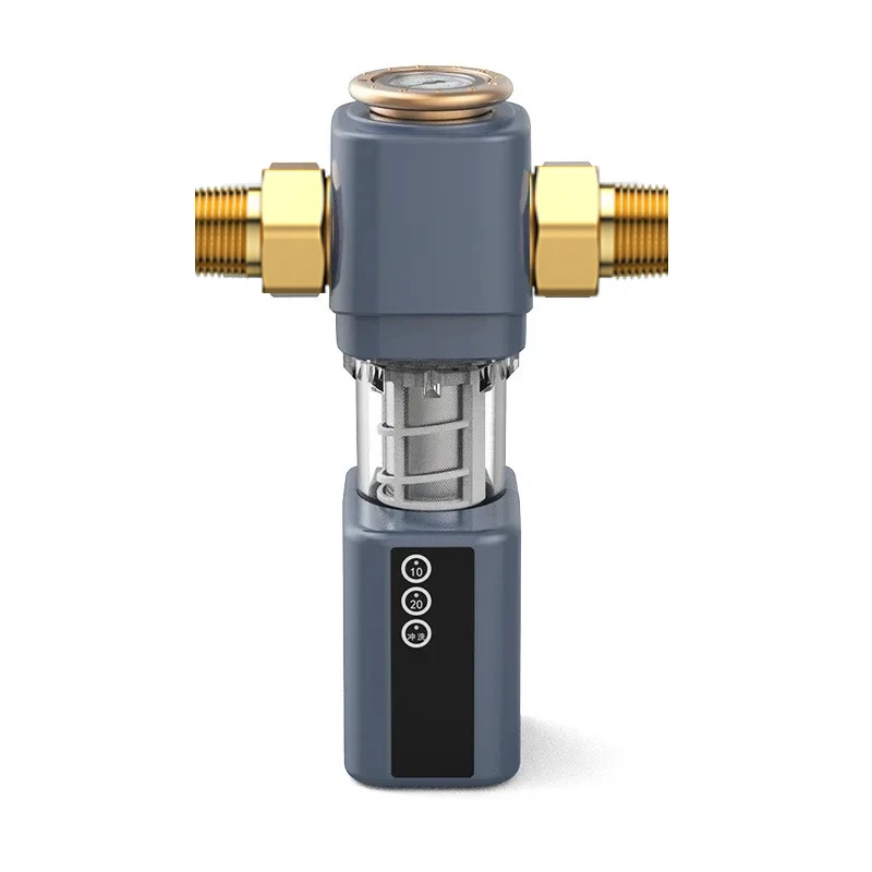 Prefiltro de retrolavado de lavado automático, filtro de agua de sedimentos giratorio hacia abajo, sistema purificador Central para toda la casa, novedad de 2025