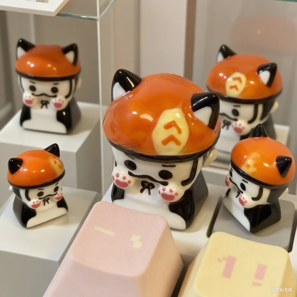 Valorant BrainStorm Keycaps Artisan Cat Maid disfraz Keycap adorables teclas de resina personalizadas teclado mecánico accesorios de juego