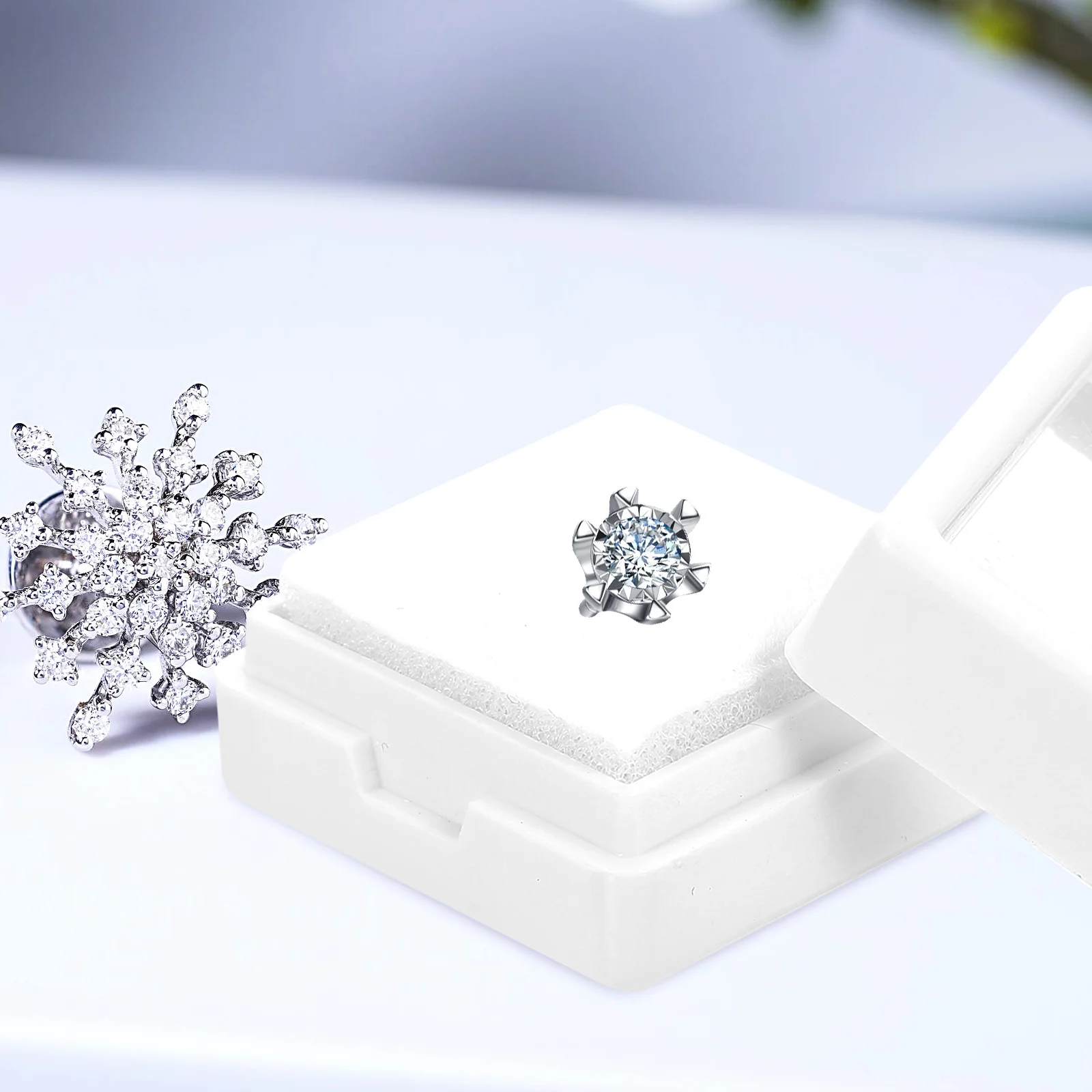 

20pcs Acrylic Ring Box Romantic Proposal Holder Flip-Lid Abs Container Compact Jewelry Storage Organizer For Wedding Anniversary