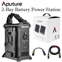 Aputure 2-Bay Battery Power Station V-Mount Dual Battery Power Supply Box External Power Supply Box for Nova P300C Video Light