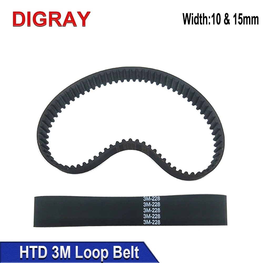 

DIGRAY HTD 3M Steel Wire Gear Open Transmission Timing Belt Width 15mm 20mm Suitable For 3D Printer CO2 Laser Machine