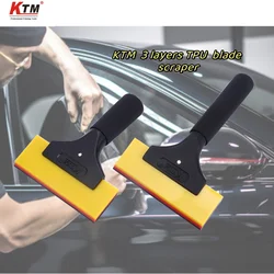 KTM New 3 Layers Tpu Blade Squeegee Double-sided Scraper Car Window Scraper Vinyl Wrap 와이퍼 Tinted Tool detailing car products