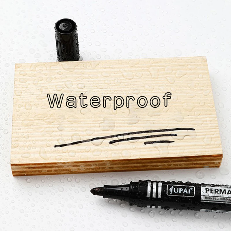 Waterproof Marker Pen Oil Permanent Dual Tip 2.8 mm Nib Black Blue Red Art Marker Pens School Office Stationery - view 5