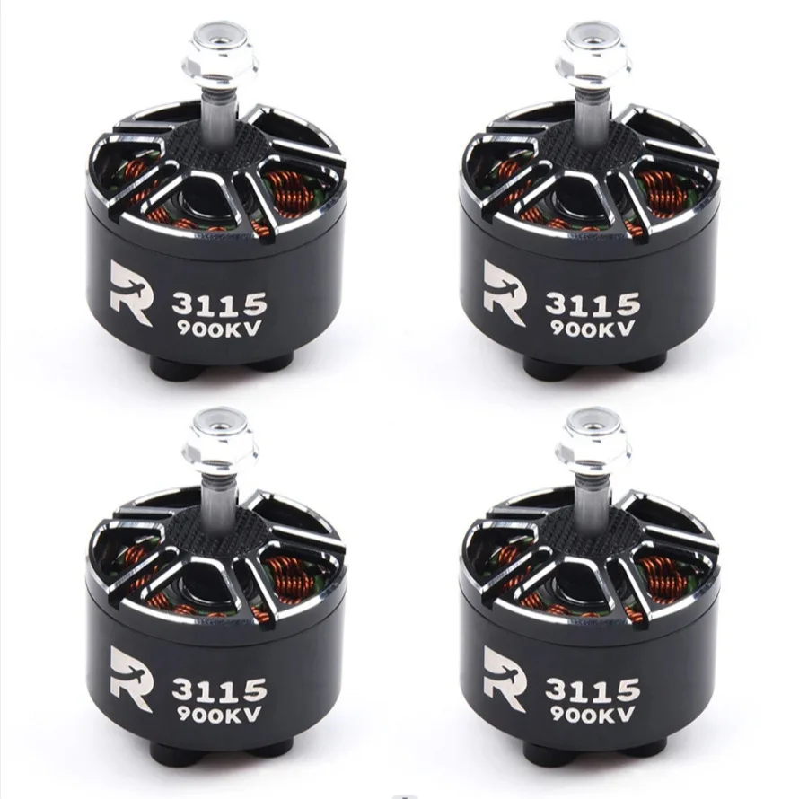 4Pcs Suitable for FPV crossover R3115 900KV brushless motor 3-6S high power, suitable for Mark4 APEX multi-rotor