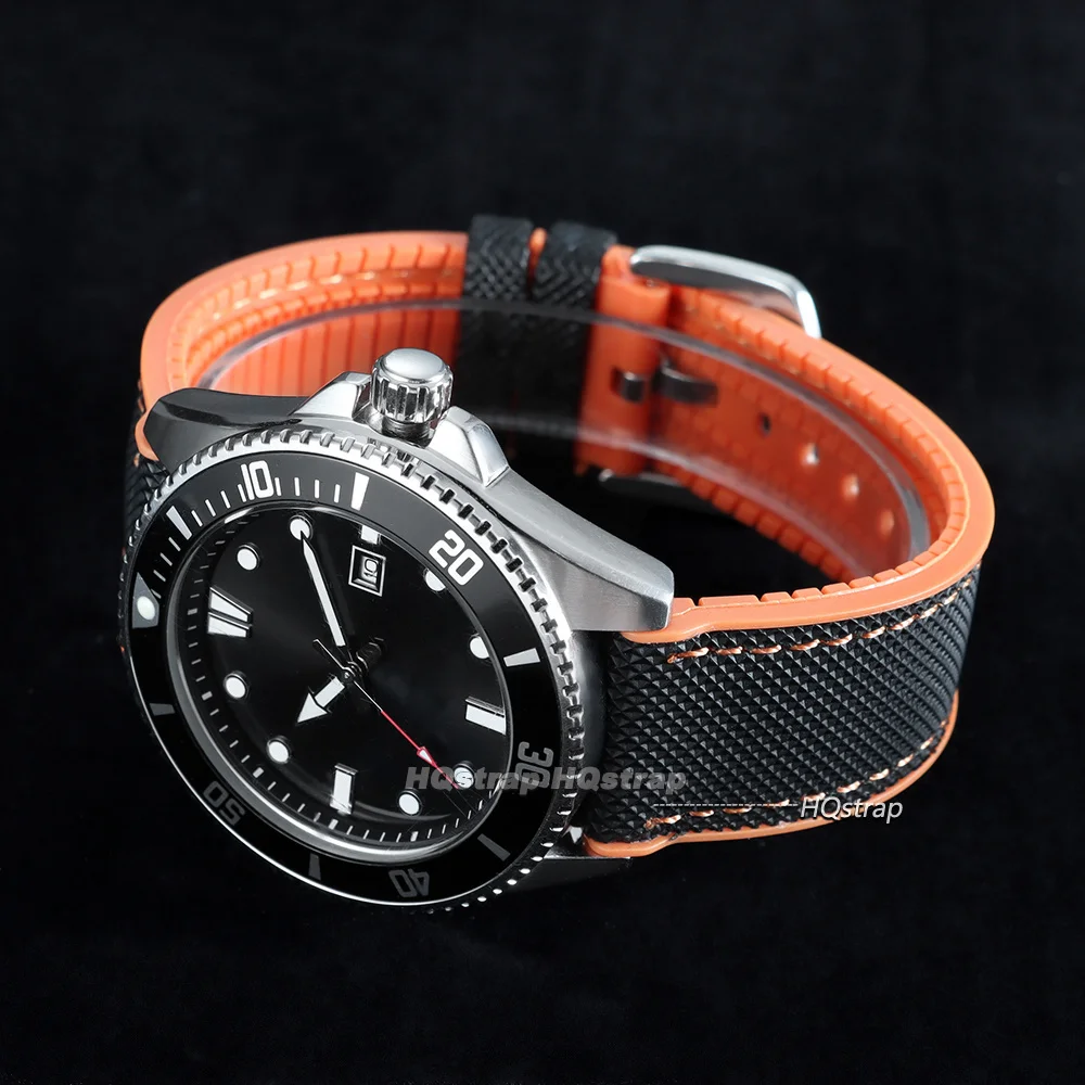 High Quality Nylon Rubber Bottom Watch Strap for Omega Watchband 18mm 20mm 21mm 22mm Waterproof Blue Orange Men Women Bracelet - view 6