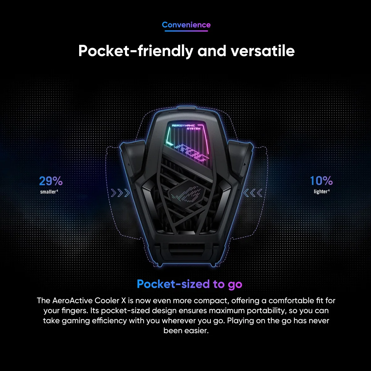 オリジナルASUS ROG AeroActive Cooler X（ROG 8/8pro、ROG Phone 9
