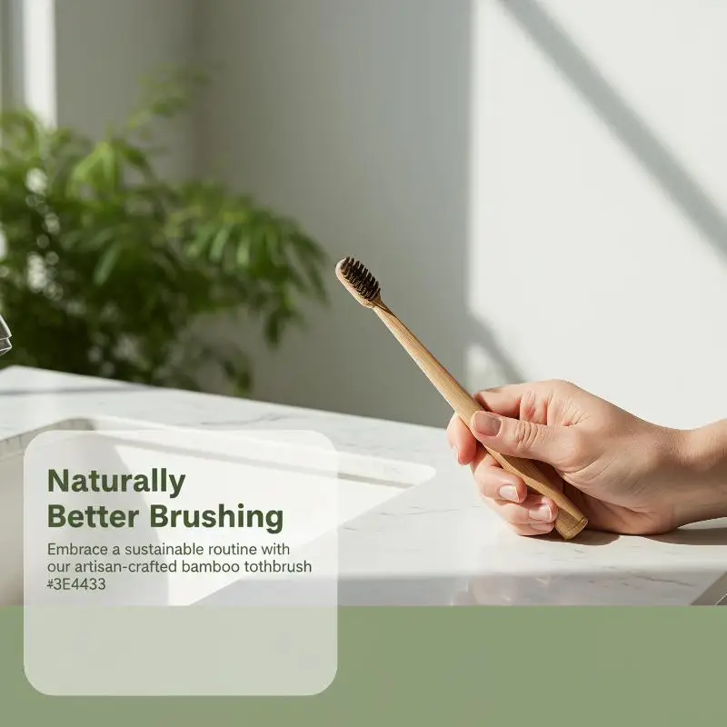 Horse Bristle Bamboo Toothbrush Soft Quick Dry Plastic Free Natural Material for Kids Safe Non Toxic Daily Oral Care