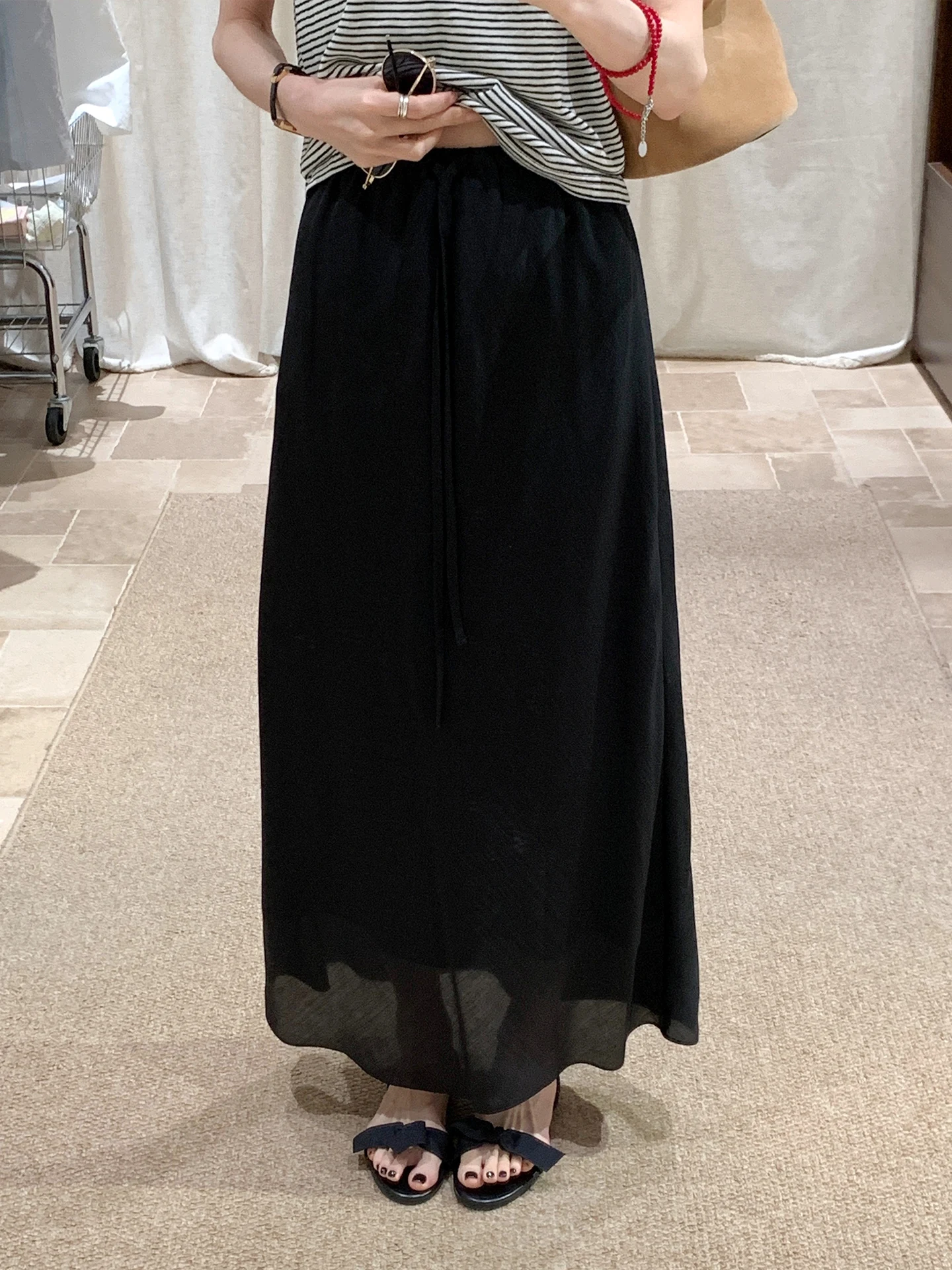 

BRIVIN Bla Lace ter Ne Dr женская весенне-летняя новая юбка-миди с эластичной резинкой на талии, закрывающая бедра