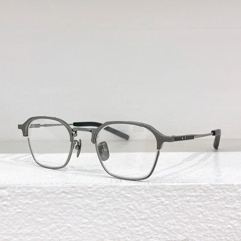 

S-04H Polygon Titanium Acetate Eyeglasses Frame High Quality Handmade Designer Brand Japan Style Glasses with Case