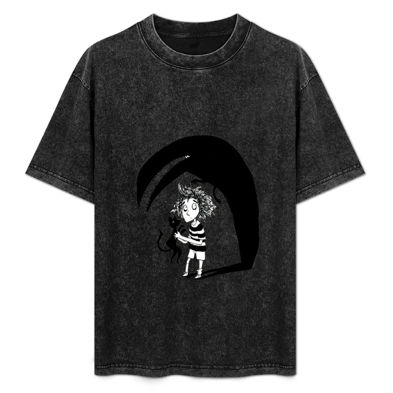 

Vincent y su sombra, Tim Burton T-Shirt vintage clothes Man t-shirt customs fruit of the loom mens t shirts