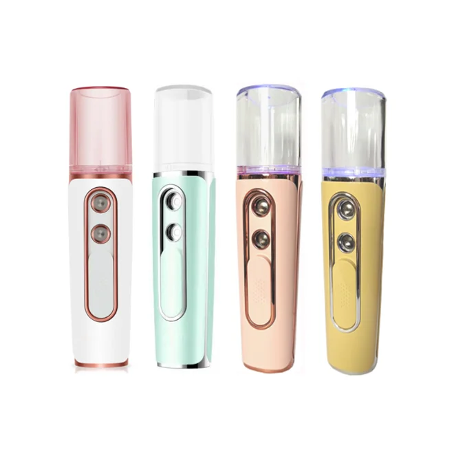 Facial Cleanser Portable Skin Care Water Steamer Facial Moisturizing Spray Meter Facial Steamer Double Hole Nano Spray Device