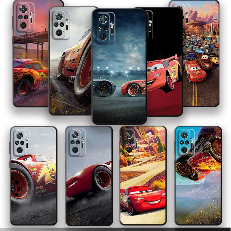 TPU Soft Lightning Mcqueen Disney Cars Shell Case for Xiaomi Redmi Note 8 7 11S 9S 10 Lite 8T 9T 11T 11R 11 Pro 10S 9 12 Cover