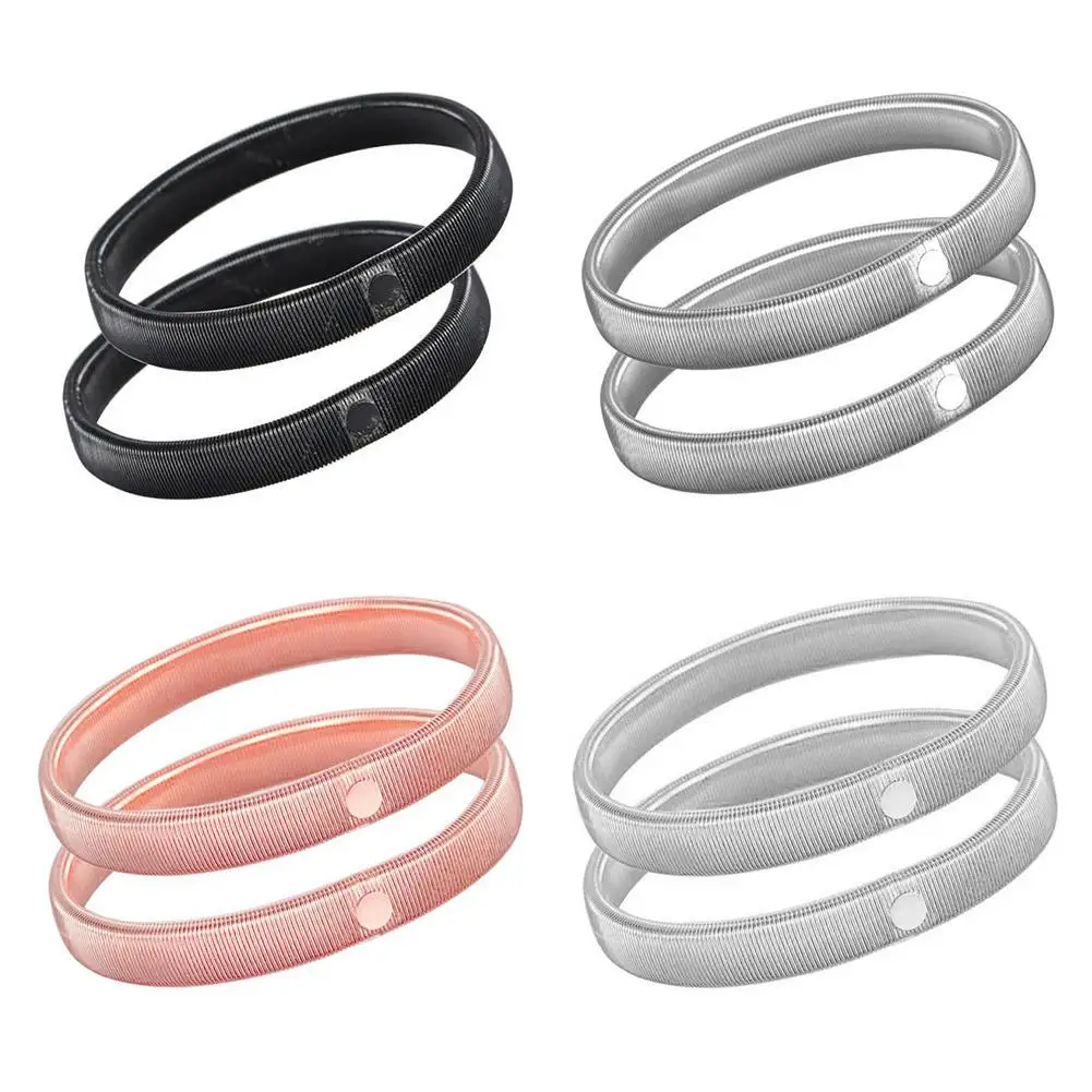Anti-Slip Elastic Shirt Sleeve Holders Metal Armbands Band Stretch Garters for Women Men Arm Rings Shirt Sleeve Holder Cuffs