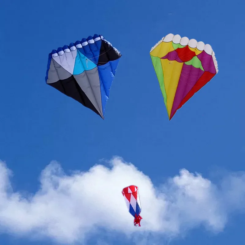 3m blauwe diamant vlieger grote zachte vliegeren voor volwassenen nylon vlieger windzakken lopen in hemel buitensport vliegende fee speelgoedsport