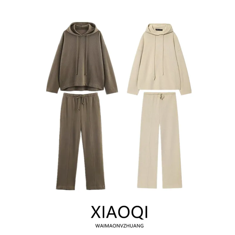 

Зима 2025 г., женская мода, т. д., толстовка, брюки с высокой талией, универсальная, удобная, Новое поступление, повседневная спортивная одежда