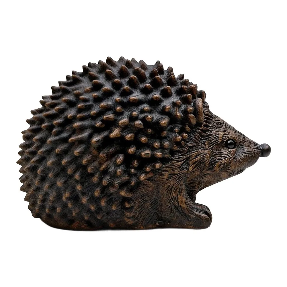 1pcs Realistic Hedgehog Fake Stone Key Hider Weatherproof Secure Storage Container Stylish Outdoor Backyard Spare Key Holder
