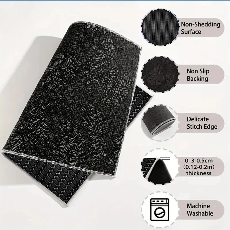 Car Trunk Mat, 75x100 1pc, (PET) Material, Hexagonal Grid Black Design, Durable Cargo Liner, For Car Interior Organization, Fit