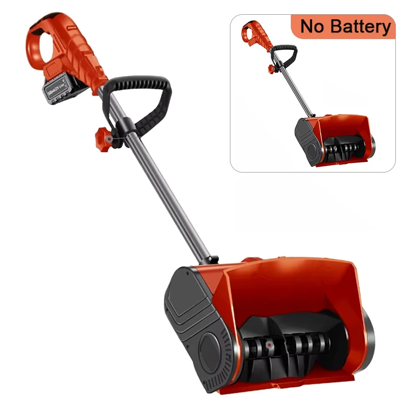 20V Electric Snow Plow Hand-pushed Snow Blower Small Road Snow Shoveling Household Snow Removal Machine Battery/No Battery