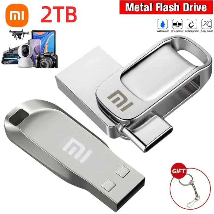 Оригинальный флэш-накопитель XIAOMI Φ Type C, USB 3,1, U-диск 2 в 1, 1024 ГБ, 512 ГБ, 1 ТБ, металлические флэш-накопители, водонепроницаемая карта памяти, адаптер