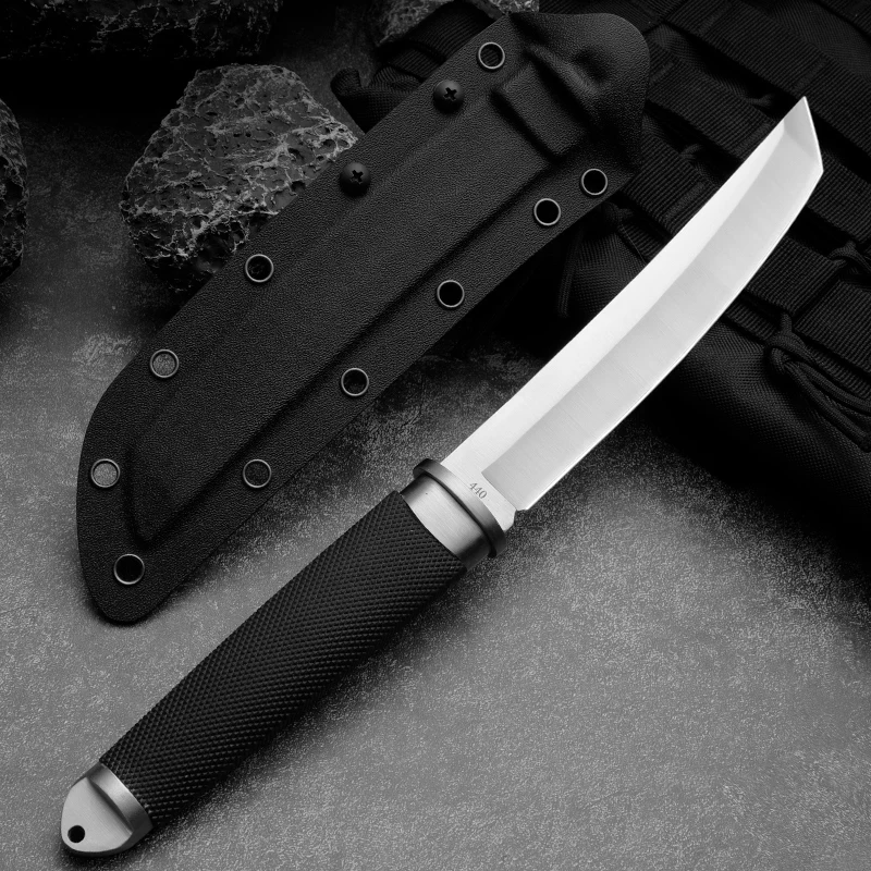 HUANGFU Fixed blade Wilderness Bowie knives Outdoor Hiking Hiking Hunting Knife Fighting Rescue Knife