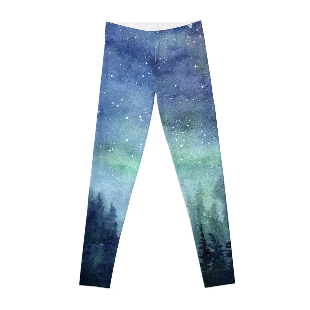 

Galaxy Northern Lights Leggings trousers gym sportswear woman Womens Leggings