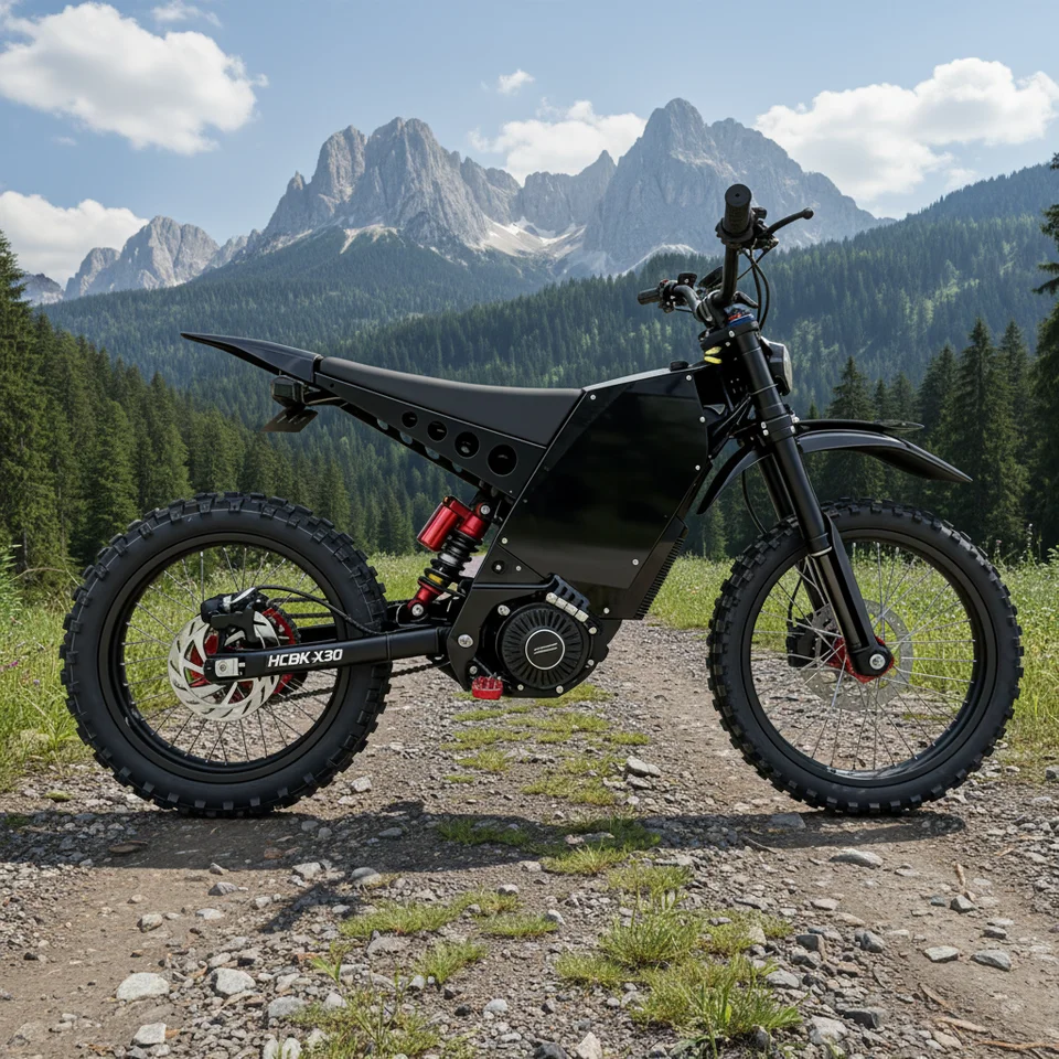 -X30 New 22000W Mountain E-Bike High-performance 72V75Ah Off-road Equipped 21-inch Wide Tires 130-150km/h 200-220KM Range