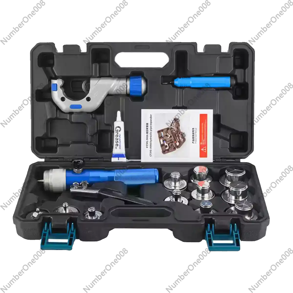 CT-300A CT-300AL Hydraulic Tube Expander, Copper Pipe Expanding Tool Kit for HVAC Refrigeration, 3/8 to 1 5/8 Inch Heads