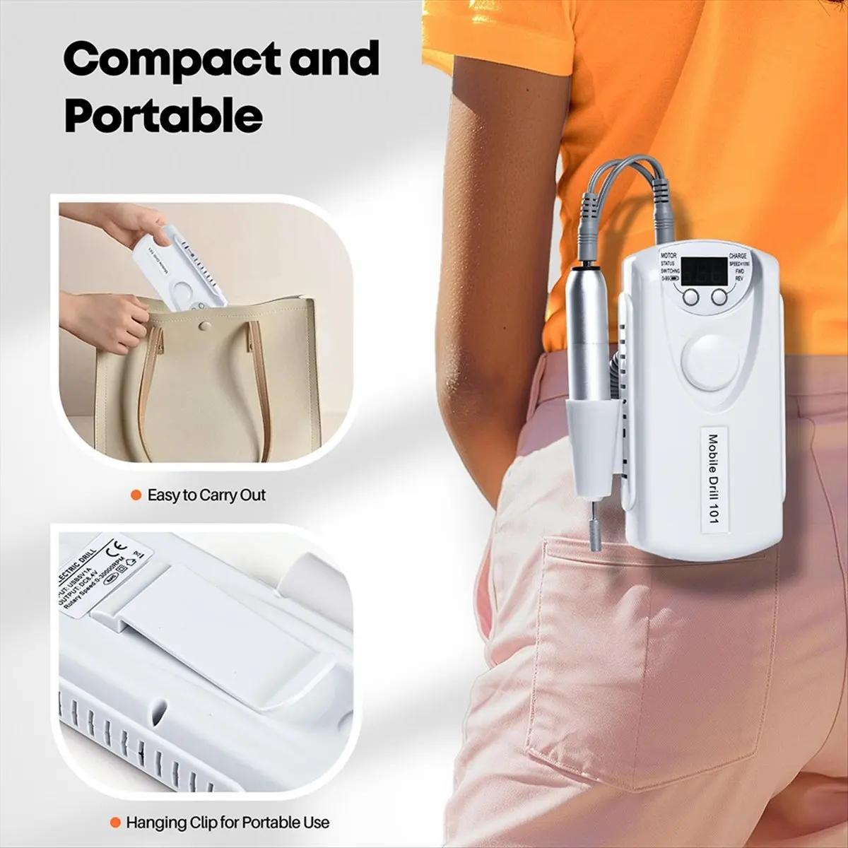 

Портативная шлифовальная машина для лака для ногтей на батарейках, шлифовальная машина для гель-лака для ногтей, перезаряжаемая портативная вилка европейского стандарта