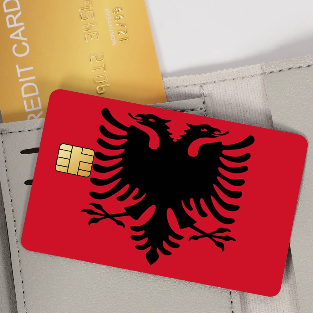 Albania Albanians Flag Decorative Small Waterproof Chip 4PCS Card Sticker New Anti-Scratch