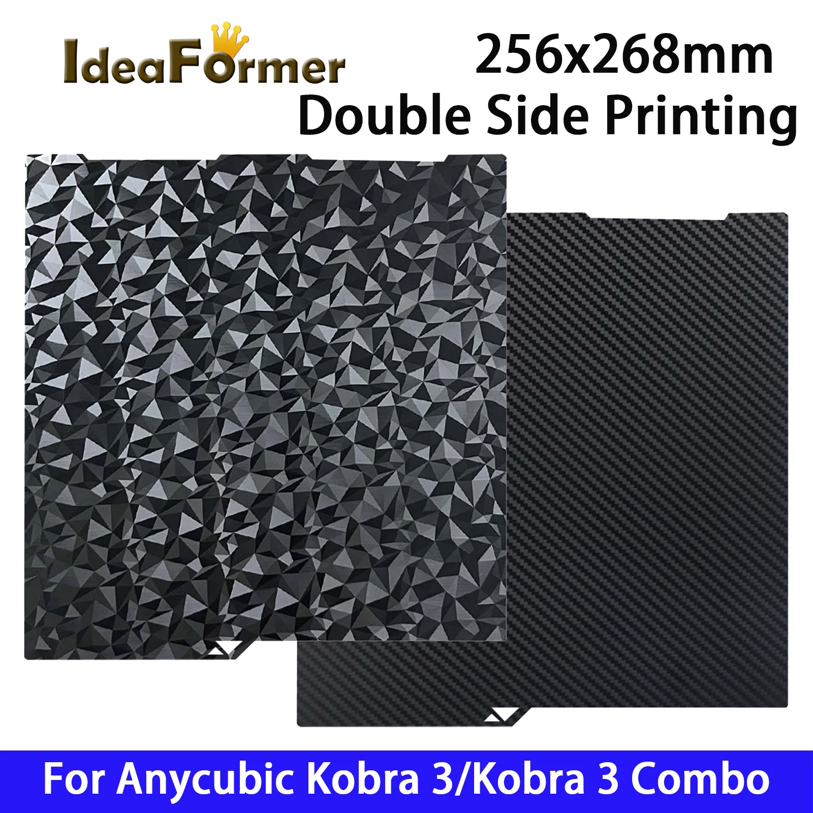 

Пластина PEI с гладкой текстурой для Anycubic Kobra 3 Combo/Kobra 3 256x268 мм, горячая кровать для FDM 3D-принтеров, пластина для Kobra 3 серии