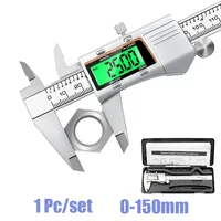 Stainless Steel Metal Shell Digital Caliper 150mm Electronic LCD Vernier Caliper Backlight Screen Metric To Imperial Conversion