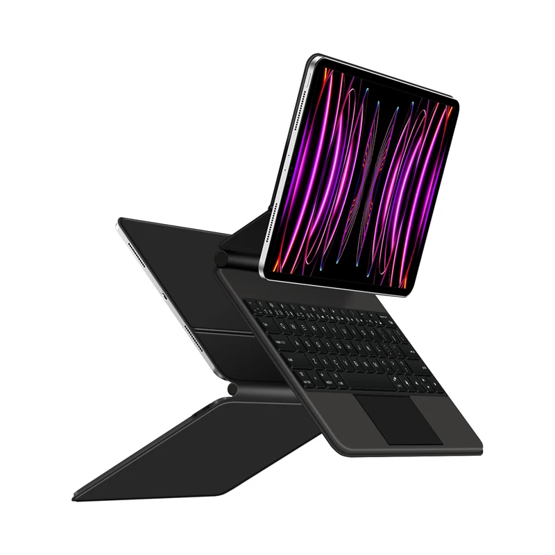 Imagem -02 - Magic Keyboard com Retroiluminação para Apple Ipad Pro Capa Magnética Português Árabe Espanhol 3rd 5th 6th Gen 12.9 20232023