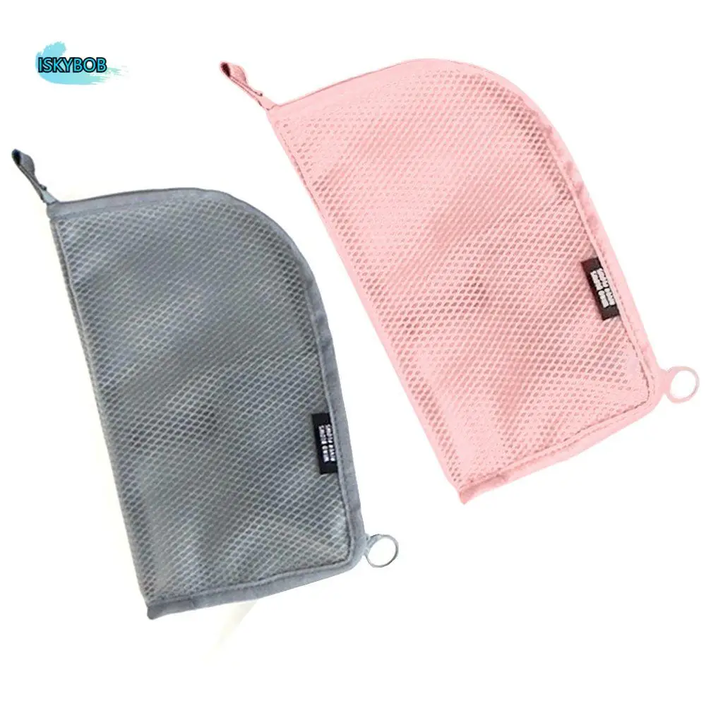 

Portable Zipper Storage Bag Toothbrush Travel Toothpaste Makeup Brush Bag Washing Organizer Makeup Bag Mesh Cosmetic Bag