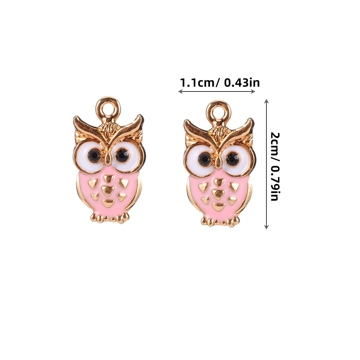 

Owl Pendant Charms Enamel Pendants for Jewelry Making Crafts DIY Projects Accessories Lightweight Portable Novel Shape Oil