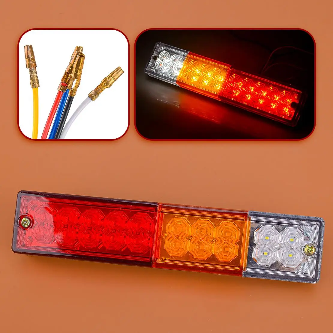 

Водонепроницаемый задний фонарь для автофургона, кемпера, прицепа, задний указатель поворота, 12 В-24 В, подходит для грузовиков, фургонов, лодок, караванов