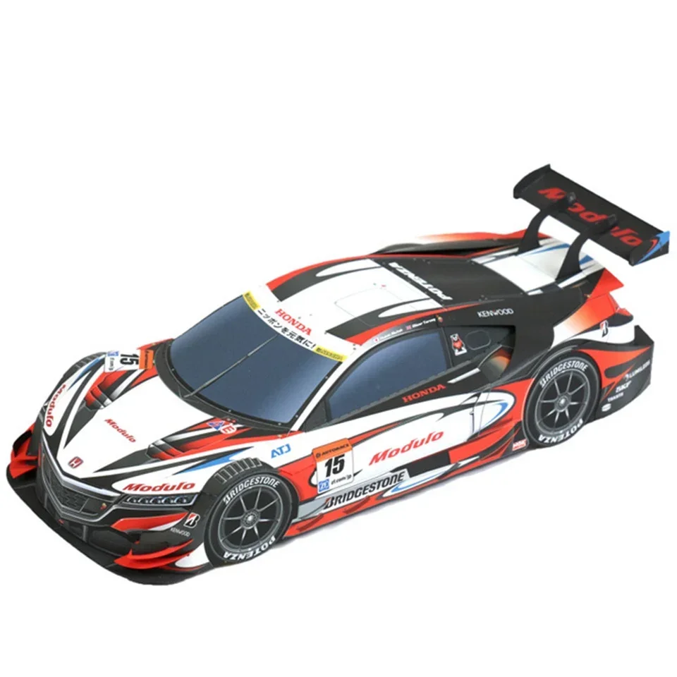 WRC 2016 NSX CONCEPT-GT 1:24 نموذج ورقي للسيارة، Dakar World Rally Racing Origami Art، صناعة يدوية ثلاثية الأبعاد Papercraft DIY Craft ZX-148 #1