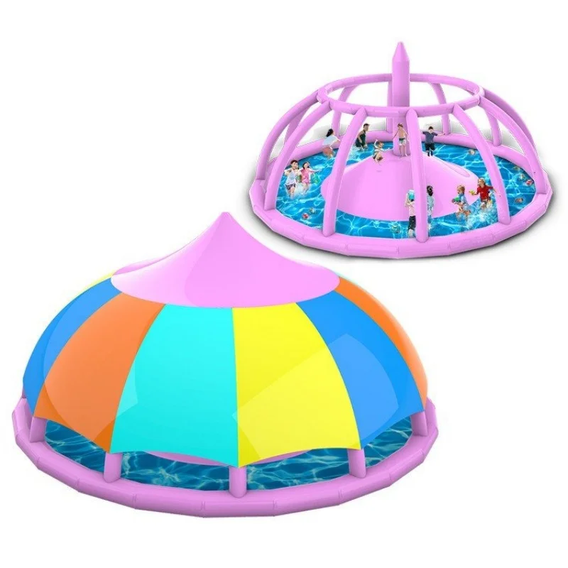 Upgraded Sunshade Inflatable Swimming Pool for Kids with Removable Tent Balls, Indoor Outdoor Water Theme Park Play Equipment